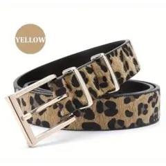 新品未使用 ハラコ風 レオパード柄 ベルト レディース Y2K 韓国ファッション