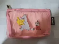 ムーミン メッシュダブルファスナーポーチ
