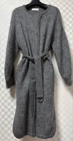 【未使用】イリアンローブ　ロングカーディガン グレー