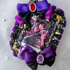 コウモリチャーム×紫　痛デコケース　痛硬質ケース　硬質デコケース B8 /101