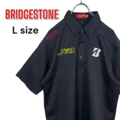 ブリヂストンゴルフ Lサイズ 半袖ポロシャツ 黒 ブラック JGR ブリジストン