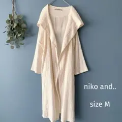 niko and.. フード付き羽織 ロングカーディガン オフホワイト 楊柳のサムネイル