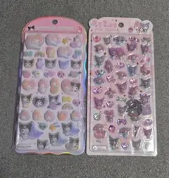 正規品　うるちゅるポップシール　コットンパフィーシール　マイメロ　クロミ