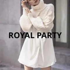 ロイヤルパーティ ♡ ニットドッキングシャツワンピース