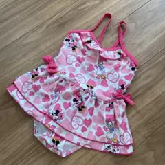 ミニーマウス・デイジー柄水着（ピンク）