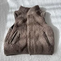 アプレレクール　ボアベスト ブラウン 2ポケット