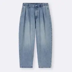 GU ジーユー デニムキャロットパンツ〔丈標準69.5～73.5cm) Ｍのサムネイル
