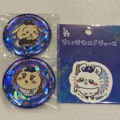ちいかわ　MLB ホログラム缶バッジ　うさぎ　シーサー　ドジャース