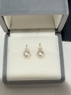TASAKI ピアス あこや真珠 WGK14 スタッドピアス 7mm ラウンド - メルカリ
