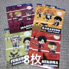 ハイキュー!! ロッテ 爽 オリジナルクリアファイル 全4種 ✖️2 計8枚