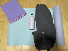 ★VAVA★ 水色ヨガマットと紫ヨガタオルセット