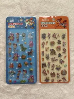 新品未開封トイ・ストーリー＆ズートピアぷくぷくシールセット