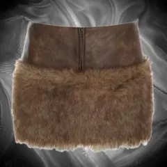 【y2k】平成ギャル グランジ ヴィンテージ d.i.a ファー付きミニスカート