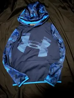 アンダーアーマー150 ColdGear パーカー ブルー YLG　トレーナー