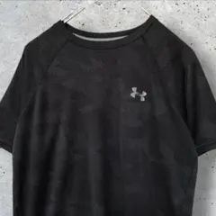 アンダーアーマー 黒カモ柄 半袖 Tシャツ 黒 ジム トレーニング