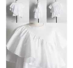 完売♡tocco closet ブロードフリルアシメントリープルオーバーのサムネイル
