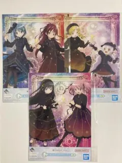 魔法少女まどか☆マギカ 一番くじ G賞 描きおろしA4クリアポスター 3種セット
