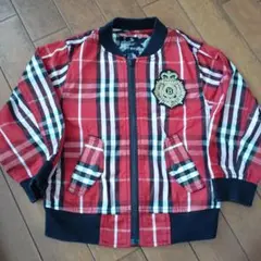 branshes 赤 チェック柄 ジャケット　100cm
