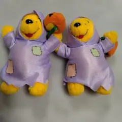 くまのプーさん ハロウィン スタイル キーチェーン マスコット 　2個セット