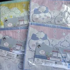 ちいかわ タオル4枚セット　一番くじ　タオル　ハチワレ　うさぎ　モモンガ