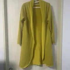イエロー ロングコート 長袖
