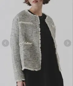 titivateフリンジデザインツイードジャケットMサイズ