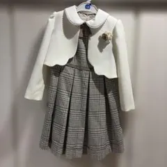 petit main　チェック柄ジャケットセット 130サイズ