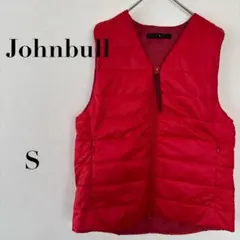 ⭐️美品　ジョンブル 中綿ベスト Johnbul 赤 Sサイズ　カジュアル380