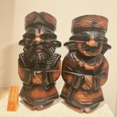 【木彫人形】元祖久吉作  ニポポ 工芸品 昭和レトロ アンティーク