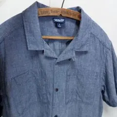 良品 22年 パタゴニア インディゴシャンブレー キャンプシャツ M 開襟シャツのサムネイル