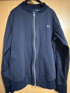 FRED PERRY ワッフル地 ボンバージャケット ネイビー Mのサムネイル