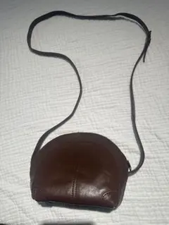 本革 レザー ショルダーバッグ ブラウン ミニバッグ ポシェット コンパクト