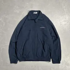 90s OLD ドリズラージャケット ナイロン スイングトップ 古着 ネイビーL