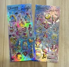 シャカシャカシール 2枚セット グリッター キラキラ ぷっくり立体