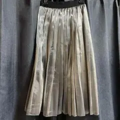 シルバー　ロングスカート　ミディアムスカート