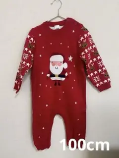 ニット　ロンパース　クリスマス　サンタ　子供　男の子　女の子　かわいい　冬服