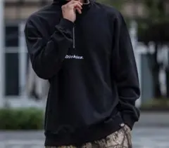 ディッキーズ チャコールグレー ハーフジップパーカー