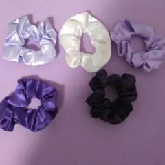 紫色シュシュまとめ売り