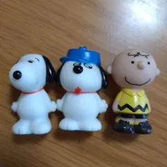 SNOOPY　レトロ　ソフビ　チャーリーブラウン　オラフ