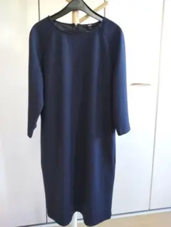 UNIQLO ネイビー 膝丈ワンピース M