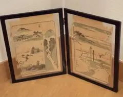 真作木版画 徳力富十郎【倉敷の民家】川瀬巴水 新版画 淀画廊 ED 額装
