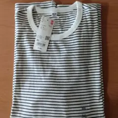 未使用 UNIQLO ソフトリブ ボーダークルーネックT （長袖）サイズ 3XL