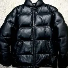 ◆超肉厚/美品◆SCHOTT 214D レザーダウン レザージャケット ブラックのサムネイル