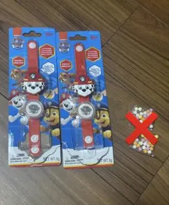 お菓子無し2点 新品 パウパトPAW PATROL フラッシングリストバンド