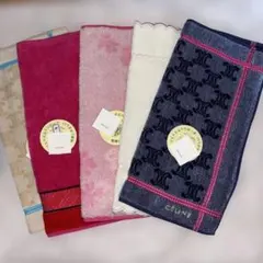 CELINE ロゴ入り オーガニックタオルハンカチセット
