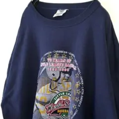 ラッセル ワールドシリーズ Tシャツ L ネイビー 紺色 古着のサムネイル
