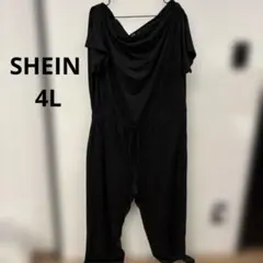SHEIN ブラックオールインワン ドローストリング付き 4L