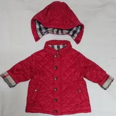 80　BURBERRY CHILDREN　フード付きキルティングコート