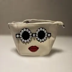 パール付きサングラスデザイン　ショルダーバッグ
