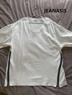 JEANASIS(ジーナシス)サイドジッププルオーバー Vネック 半袖 Tシャツのサムネイル